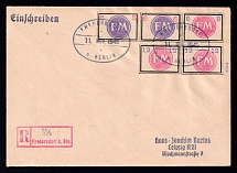 1945 (11 Nov) Fredersdorf (Berlin), Germany Local Post, Registered Cover to Leipzig (Mi. Sp 236 - 239, Signed)