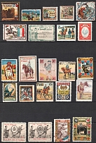 Military, Europe, Stock of Cinderellas, Non-Postal Stamps, Labels, Advertising, Charity, Propaganda
