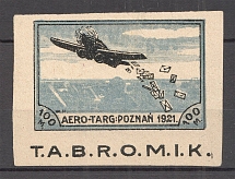 1921 Poznan Airline Society Aerotarg 100 M (Advertising `T.A.B.R.O.M.I.K.`, Probe, Proof, MNH)