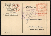 1933 Mailed 23 August in Hannover from the State Director of Hannover Province
