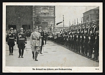 1938 (30 Nov) Nuremberg Nazi Party Rally, Nazi Germany, Third Reich Propaganda, Postcard, Mint
