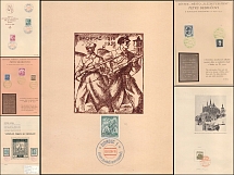 Czechoslovakia, Stock of Souvenir Sheets with Commemorative Cancellations