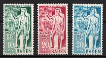 1949 Baden, French Zone of Occupation, Germany (Mi. 50 - 52, Full Set, CV $50, MNH)