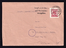 1946 (5 Feb) Plauen, Cover to Oberbuhlertal Baden franked with 12+8 pf, Germany Local Post (Mi. 5 y, CV $40)