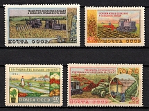 1954 Agriculture in the USSR, Soviet Union, USSR, Russia (Zv. 1690 - 1693, Full Set, MNH/MVLH)
