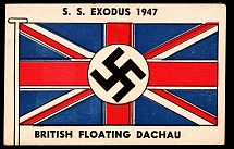 1947 'British Floating', Swastika, Dachau, Third Reich Propaganda, Cinderella, Nazi Germany (MNH)