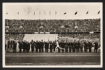 1936 'Official Olympic Postcard in Favor of the Reichssportfeld Administration, Reichssportverlag, Berlin', Propaganda Postcard, Third Reich Nazi Germany