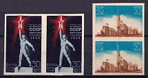 1939-40 The USSR Pavilion in the New York World Fair, Soviet Union USSR, Pair (Full Set, MNH)