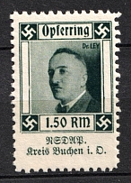 Dr. Ley, Third Reich, Nazi Germany NSDAP Propaganda, Donation stamp (MNH)