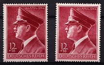 1942 Third Reich, Germany (Mi. 813 x + y, Full Set, CV $50, MNH)