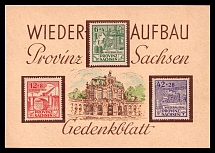 Saxony, Allied Occupation, Aid for Reconstruction, Souvenir Sheet