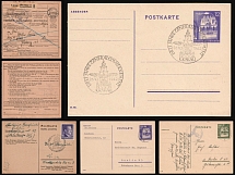 1942 General Government, Germany, Parcel Address Card and Postcards