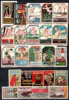 Germany, Stock of Rare Cinderellas, Non-postal Stamps, Labels, Advertising, Charity, Propaganda (#33)