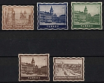Praga, Turnov, Czechoslovakia, Stock of Cinderellas, Non-Postal Stamps, Labels, Advertising, Charity, Propaganda