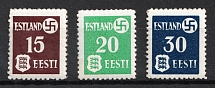 1941 Estonia, German Occupation, Germany (Mi. 1 x - 3 x, Full Set, CV $70, MNH)