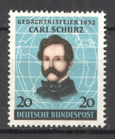 1952 Germany Federal Republic (CV $30, Full Set, MNH)