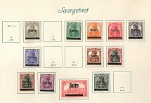 1921 Saar, Germany (15pf BROKEN 'r', Print Error, CV $60)