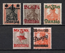 1920 Danzig Gdansk Type I + II, Germany (CV $90)