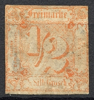 1862-64 Thurn und Taxis Germany 1/2 Gr (CV $60, Cancelled)