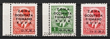 1941 Yugoslavia, Italian Occupation, Italia (Mi. 15 - 17, Full Set, Margins, Signed, MNH)
