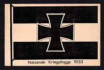 1933 'National War Flag', Germany Propaganda, Postcard, Mint