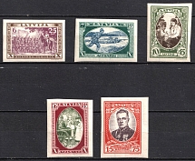 1932 Latvia (Mi. 198 B - 202 B, Full Set, CV $50, MNH)