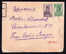 1935 USSR, Russia, Censored cover to Germany (Berlin)