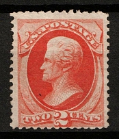 1875 2c Jackson, United States, USA (Scott 178, Vermilion, CV $100)