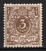 1889-1900 3pf German Empire, Germany (Mi. 45 a, Signed, CV $130)