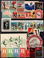 United States, Europe, Stock of Cinderellas, Non-Postal Stamps, Labels, Advertising, Charity, Propaganda (#129B)