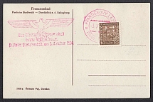 1938 (Nov 9) Postcard (landscape) with postmark MAHRISCH - SCHONBERG.utilated postmark. Addressed to DOLIN-CERNOSICE. Occupation of Sudetenland, Germany