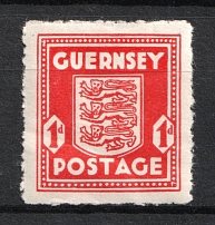 1941-44 1p Guernsey, German Occupation, Germany (Color and Paper Variety, Mi. 2 b v)