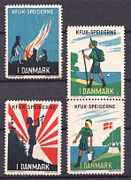 Denmark, Scouts, Scouting, Scout Movement, Cinderellas, Non-Postal Stamps