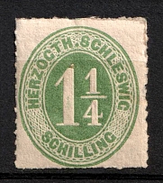 1864 1.25s Schleswig, German States, Germany (Mi. 4, Sc. 8, CV $80)