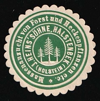 Halstenbek, Mass Breeding of Forest and Hedge Plants Etc, Mail Seal Label, Germany