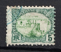 1902, Somalia, French colony (INVERTED Center, Canceled)