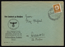 1941 Official mailing franked with Scott 080 from District Magistrate of Meissen on 15 Septembe