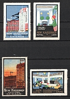 Kaiserhof Hotel Chicago, United States, Stock of Cinderellas, Non-Postal Stamps, Labels, Advertising, Charity, Propaganda