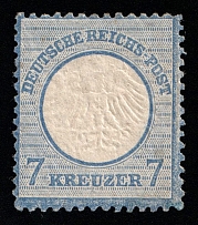 1872 7kr German Empire, Small Breast Plate, Germany (Mi. 10, Signed, CV $4,150)