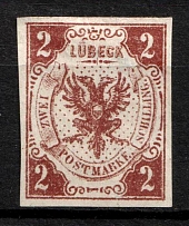1859 2s Lubeck, German States, Germany (Mi 3, Sc. 3, Signed, CV $50)
