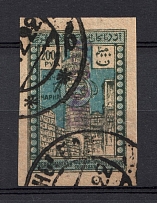 1922 500000r Azerbaijan Revalued with Rubber Stamp, Russia Civil War (Violet Overprint, Canceled, CV $250)