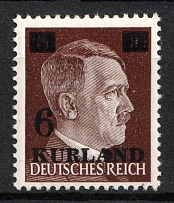 1945 6 on 10pf Occupation of Kurland, Germany (Signed, CV $40, MNH)