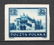 1945 1Z Poland (IMPERFORATED, DOUBLE Print)