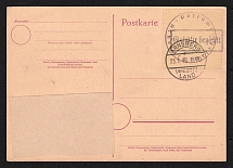 1946 (25 Jan) Arnsberg (Westphalia), Germany Local Post, Postcard (Emergency Issue under Allied Occupation, Canceled)