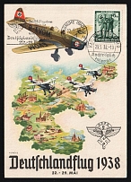 1938 'Germany Flight 1938 22-29 May', Propaganda Postcard, Third Reich Nazi Germany