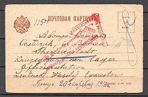 1916 Russia WWI Postcard Censorship Prisoner of War POW (Ufa - Theresienstadt)