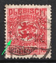 1920 10pf Joining of Schleswig, Germany (Mi. 4 II, Missing Color above Value, Canceled, CV $30)