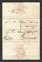 1849 Cover from Mariupol to Genova, Italy (Dobin 1.06 - R4)