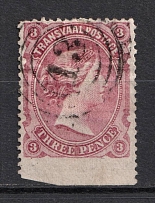 1878-80 3p Transvaal, British Сolonies (MISSED Perforation, Print Error, Canceled)