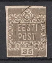 1919 35P Estonia (Brown Grey, Canceled, CV $70)